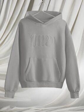 TAYLOR SWIFT • TTPD GRAY EMBOSSED HOODIE (M)